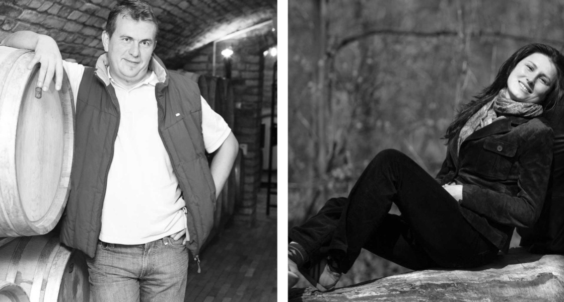 Borászok: egy férfi és egy nő