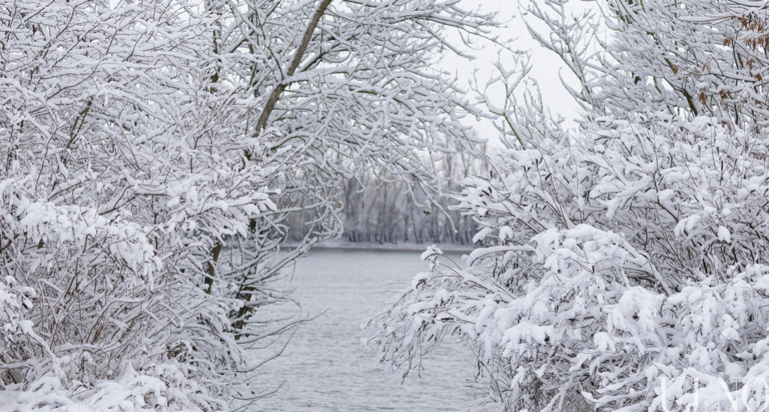 Hó a Duna mellett